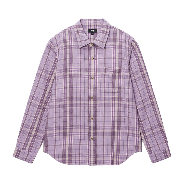 

Рубашка Stussy Stones Plaid 'Lavender', фиолетовый