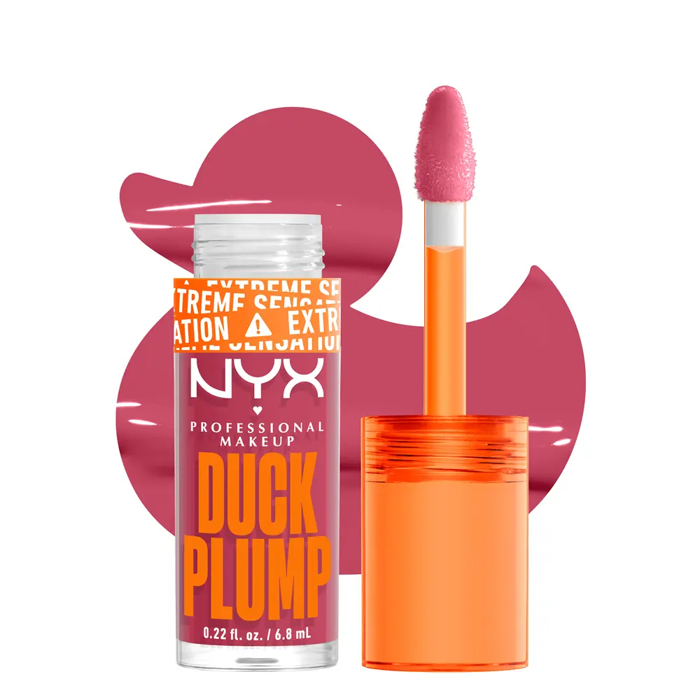

Пухлый блеск для губ duck plump lip gloss Nyx Professional Makeup, цвет nr. 09 strike a rose, 6.8 мл