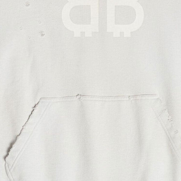 Толстовка crypto hoodie medium fit 'off white' Balenciaga, белый — фото 4
