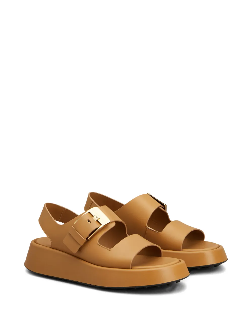 Босоножки с пряжками TOD'S, коричневый — фото 2