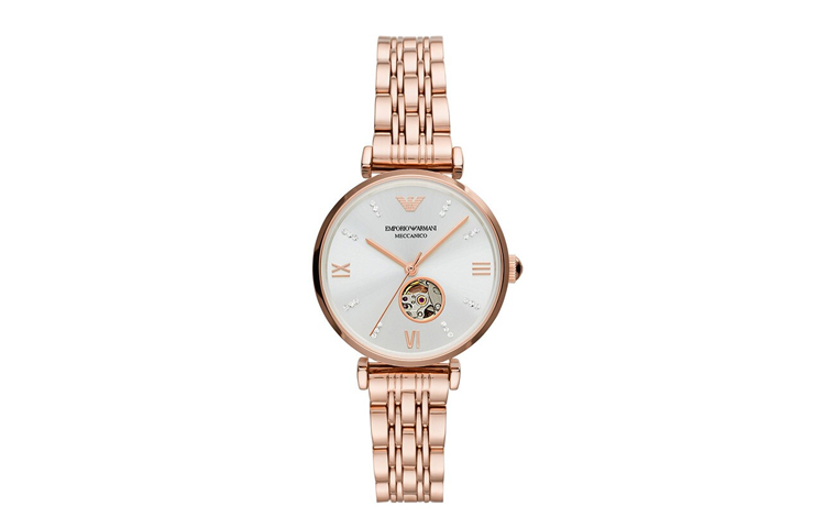 

EMPORIO ARMANI Часы Wrist Watch Mechanical Movement Steel Strap Silver Dial Women's Watch