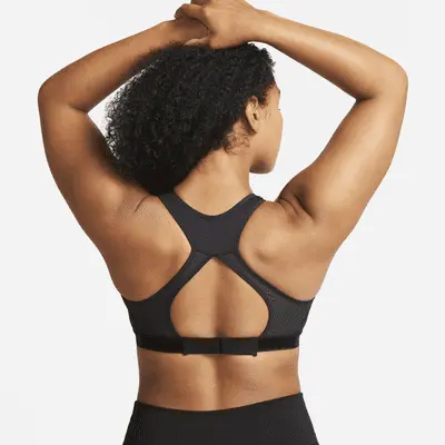 

Спортивный бюстгальтер Nike Swoosh, цвет Black/Black/Dark Smoke Grey/White
