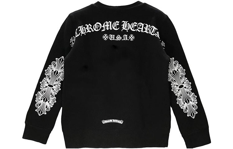 

Толстовка унисекс черная Chrome Hearts, черный