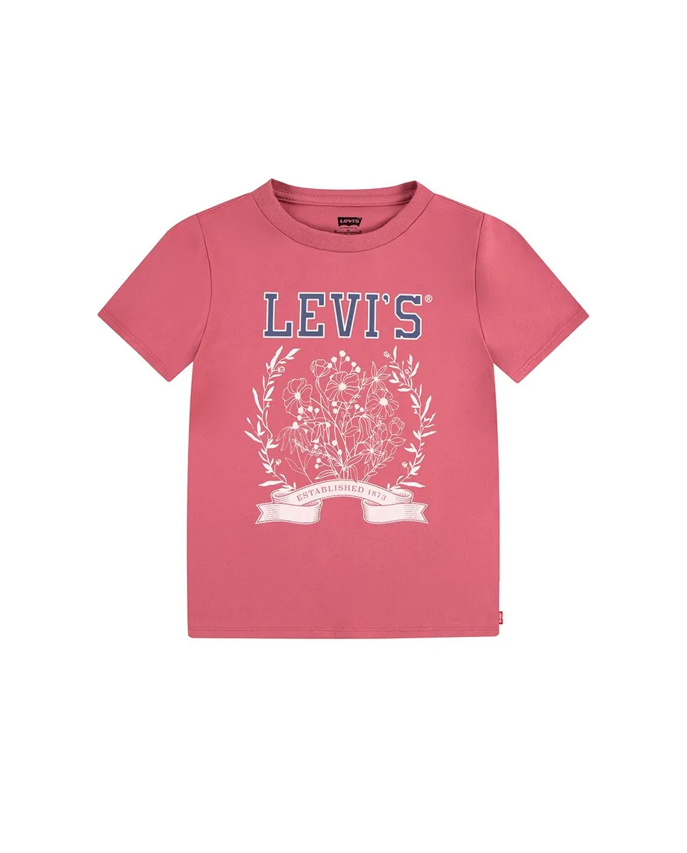 

Футболка студенческой девушки Levi's, розовый