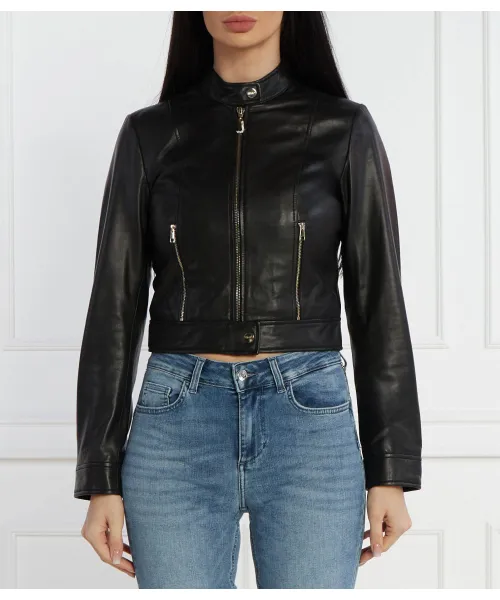 

Кожаная куртка Cropped fit Liu Jo, черный