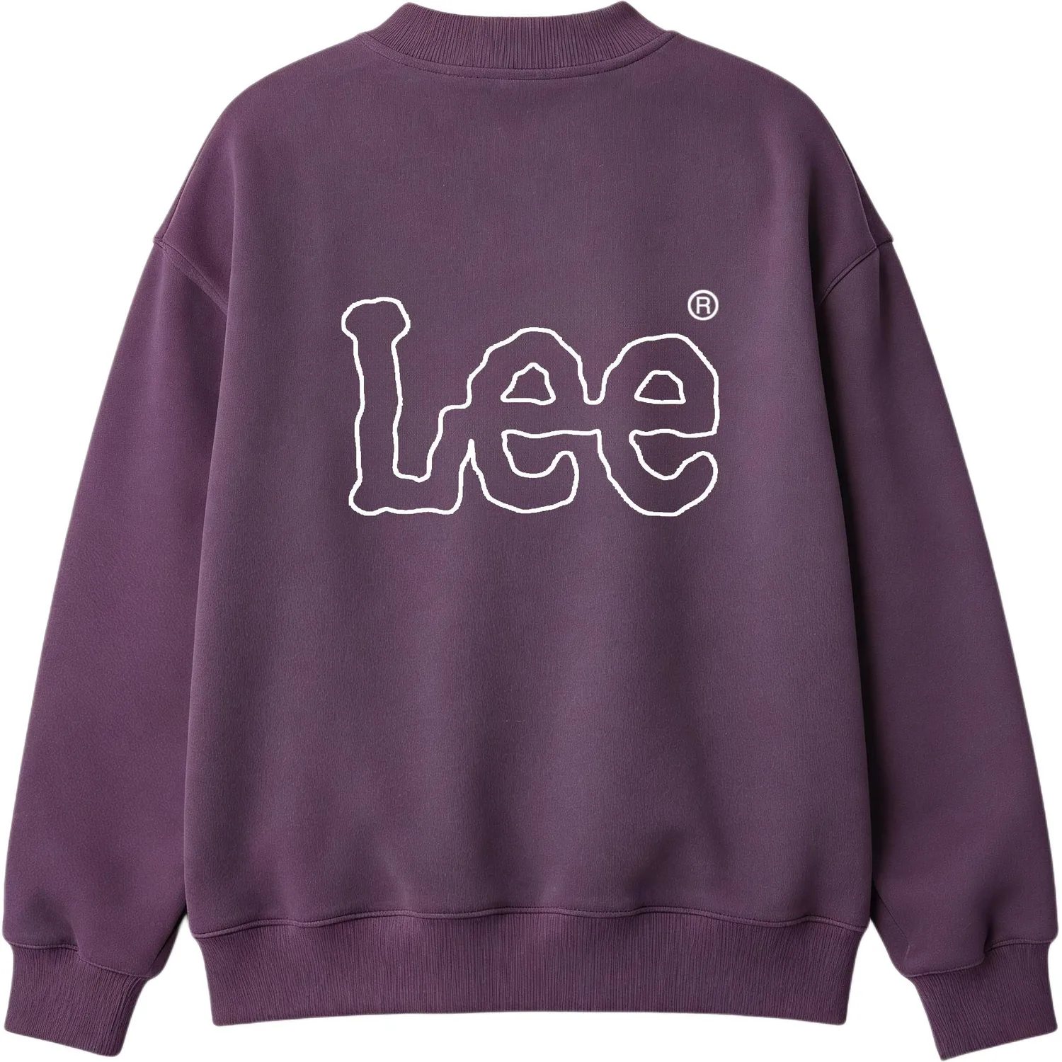 Детский свитшот с круглым вырезом, утепленный и флисовый Lee, фиолетовый