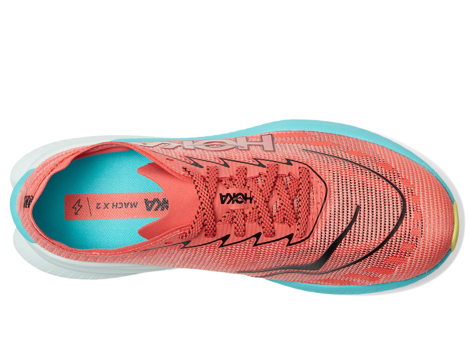 Кроссовки Hoka Mach X 2, цвет Electric Coral — фото 2