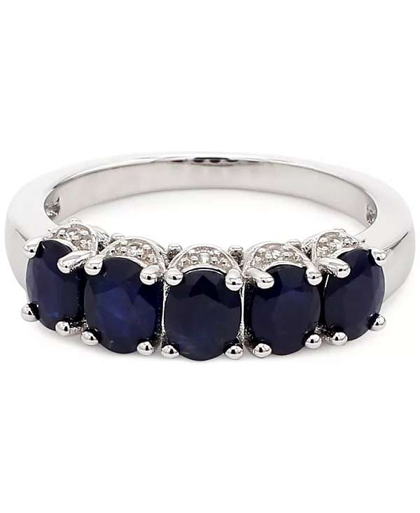 

Кольцо с сапфиром (2,5 карата) и белым сапфиром в позолоченном серебре (также с рубинами и изумрудами) Macy'S, sapphire