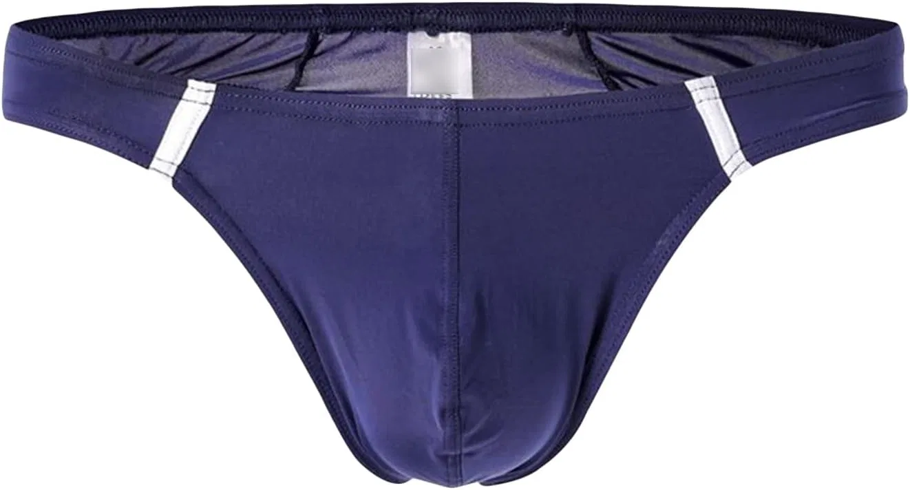 Бриджи Men's Low Rise Breathable Elastic Jockstrap Underwear Athletic Supporter Stretch Bikini Lightweight U Convex Briefs, синий