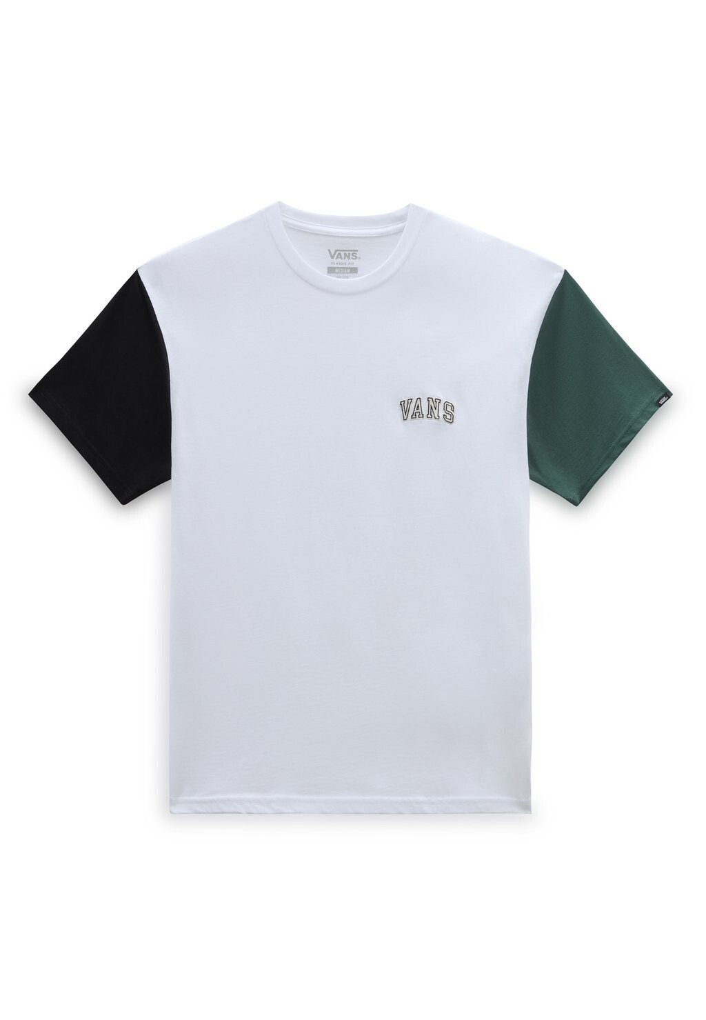 

Футболка с принтом Colorblock Varsity Vans, цвет white black bistro green