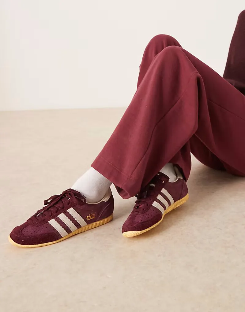 Кроссовки Adidas Originals Japan бордового и кремового цвета