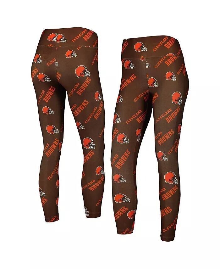 

Женские коричневые леггинсы с принтом Cleveland Browns Concepts Sport