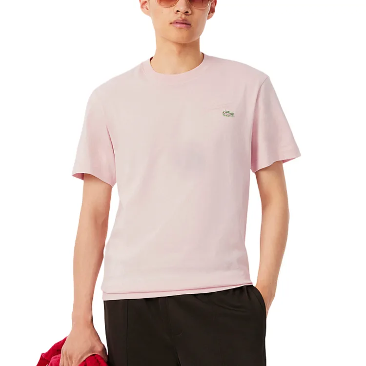Футболка с вышивкой LACOSTE, xfj/cream белый — фото 3
