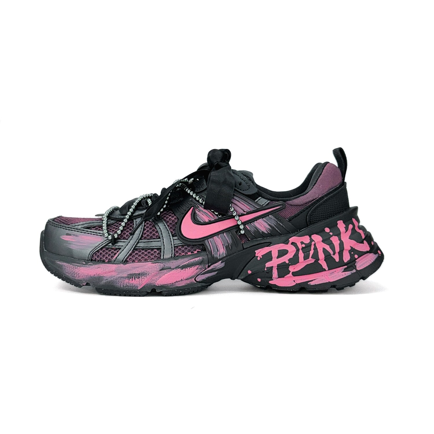 

Кроссовки для бега V2K Run женские с низким верхом, черный/розовый Nike
