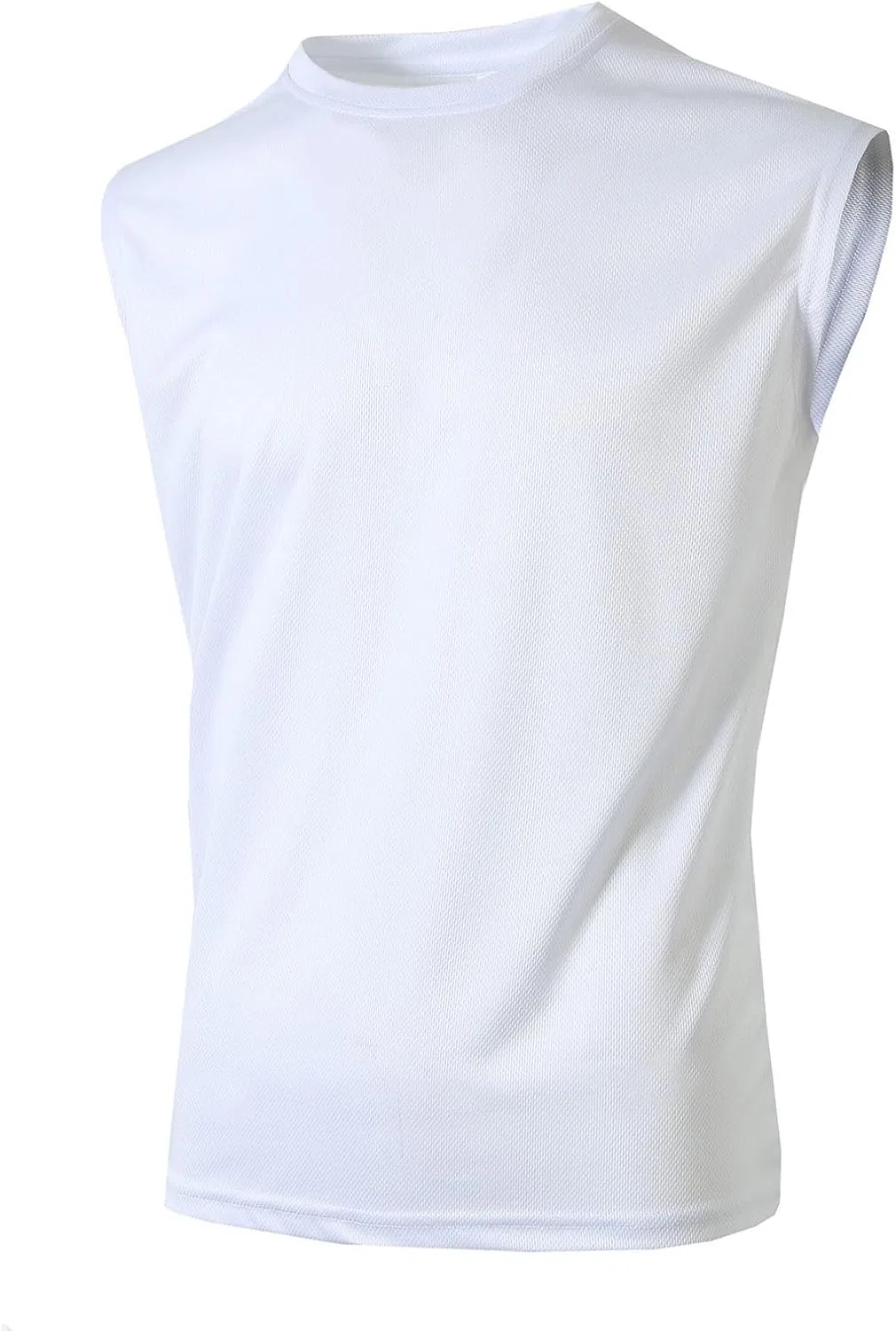 Мужской топ для активного отдыха Ice Silk Mesh Athletic Sleeveless, белый — фото 3