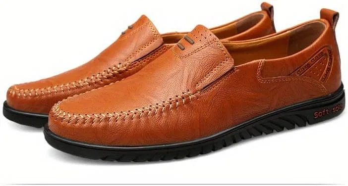 Лоферы повседневные, мягкая подошва, Men's Fashion, светло-коричневый FmShi — фото 3