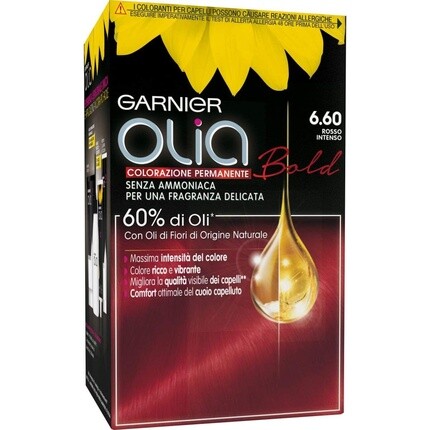

Перманентный перманент для волос Olia #6.60 Цвет Интенсивно-красный, Garnier