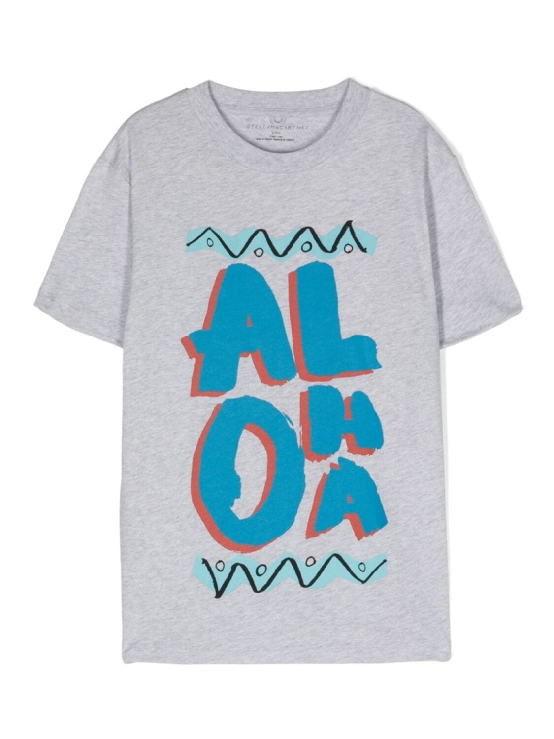 

Stella McCartney Kids футболка с принтом Aloha, серый