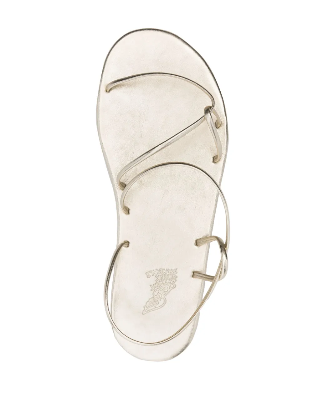Сандалии Proorismos с эффектом металлик Ancient Greek Sandals, золотой — фото 4
