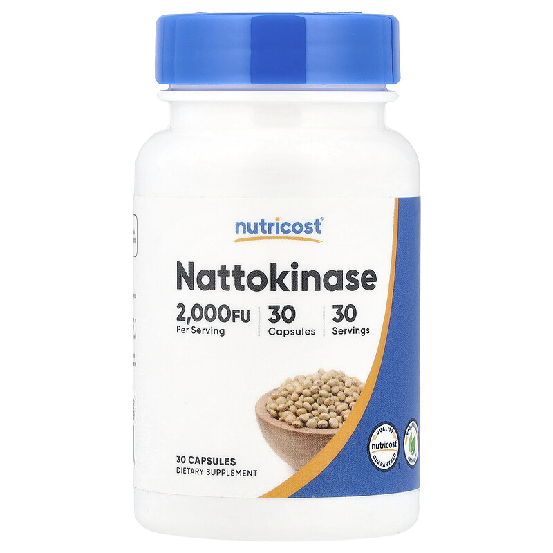 

Nutricost, Наттокиназа, 2000 FU, 30 капсул