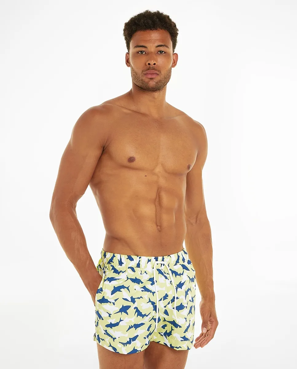 

Мужские шорты для плавания с двумя боковыми карманами и одним задним карманом Tommy Hilfiger, жёлтый