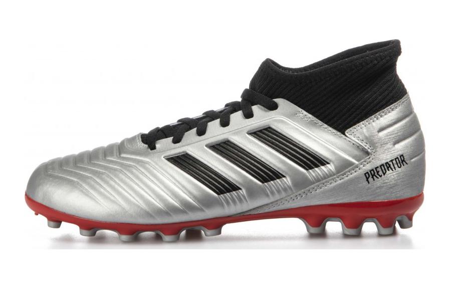 

Adidas Детские футбольные бутсы PREDATOR Series 19.3 с низким износостойким верхом, серебристо-черные, детские