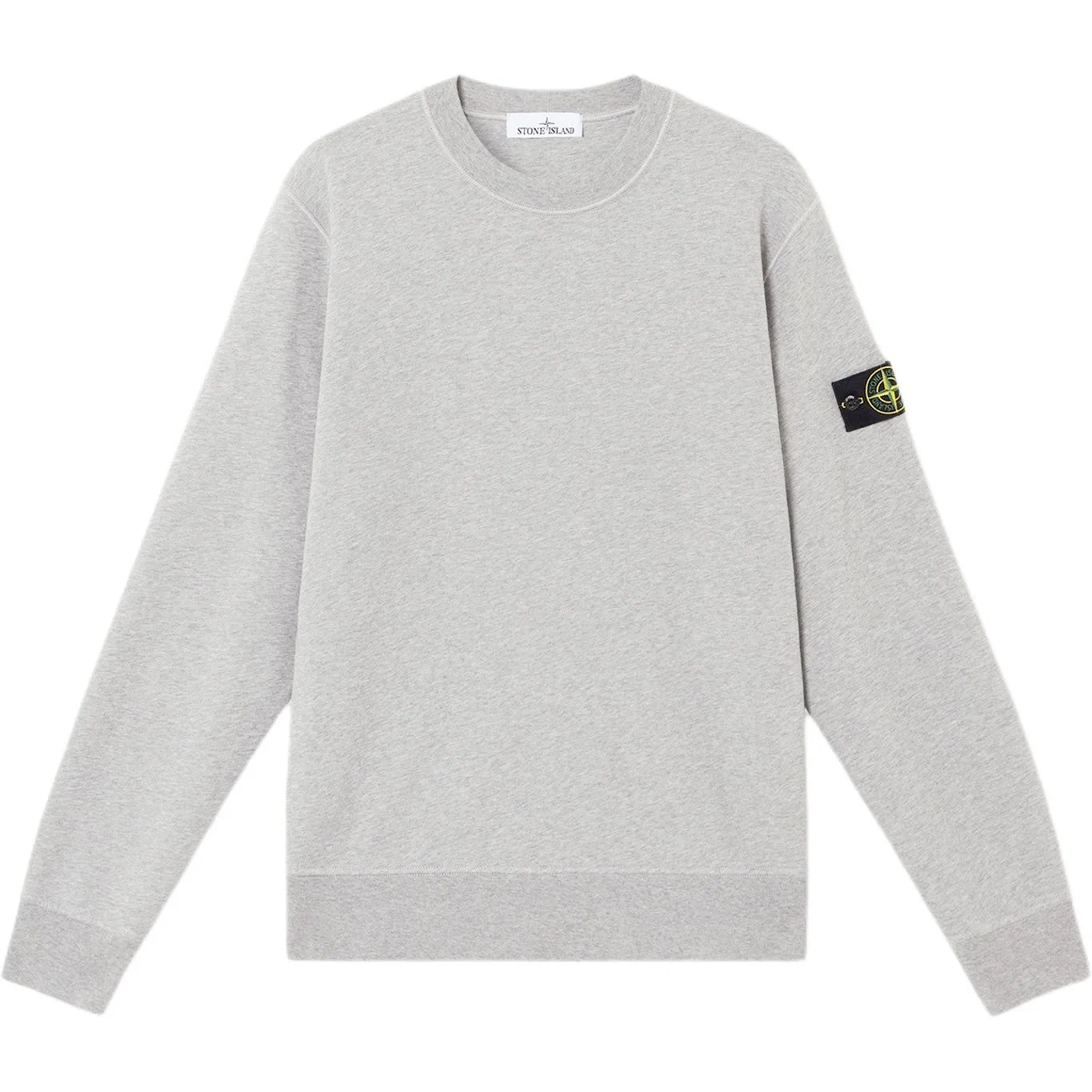 Свитшот мужской серый crew neck moderate STONE ISLAND, Gray