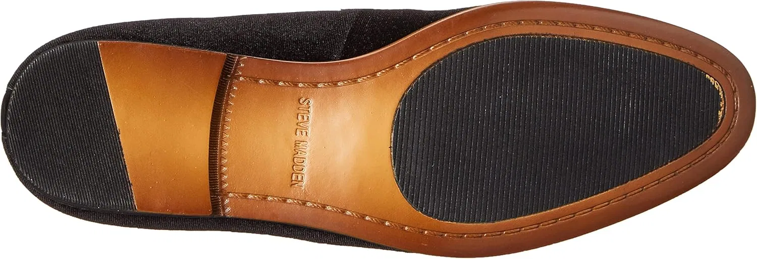 Мужские лоферы Steve Madden Crescent Penny, 2-Black Velvet — фото 4