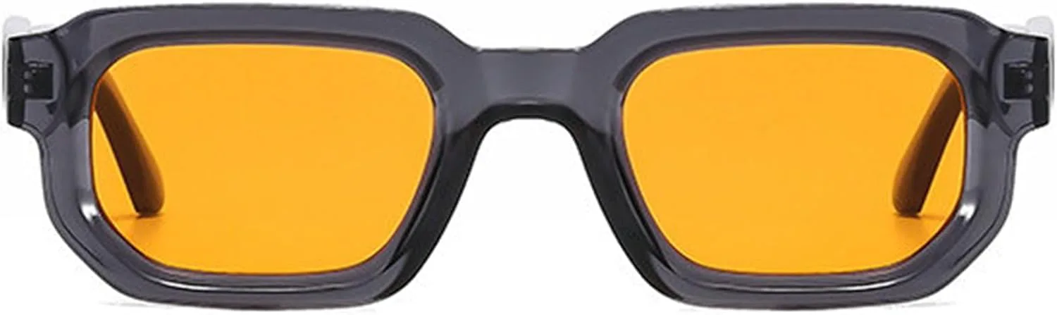 

Солнцезащитные очки Helena Retro Chunky Rectangle для мужчин и женщин, винтажные, модные, квадратные, толстые, в стиле панк, с градиентным переходом цвета, C5