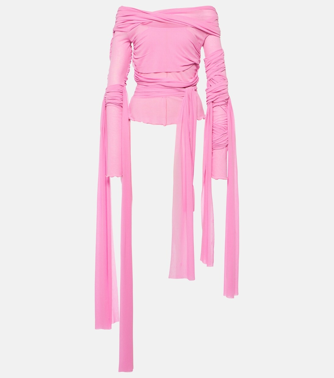 

Драпированный топ Acne Studios, розовый