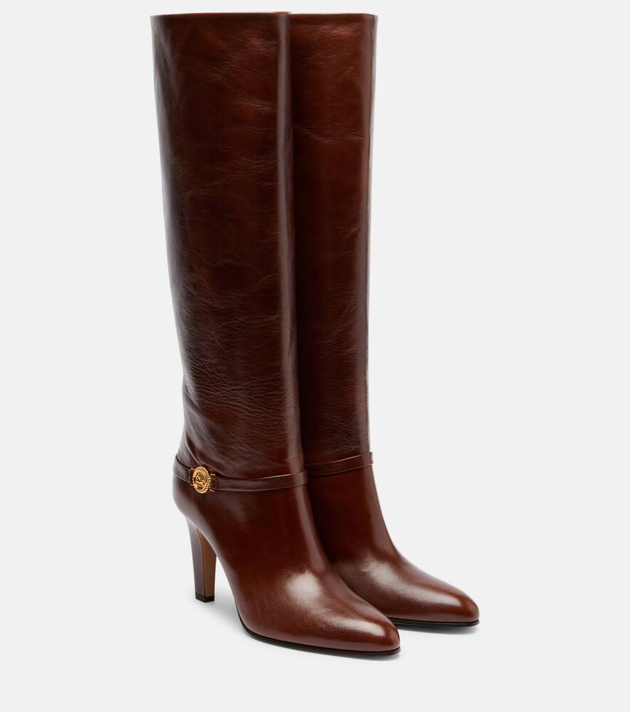 Ботинки Eve 85 высокие кожаные Chloé, Sooty Brown