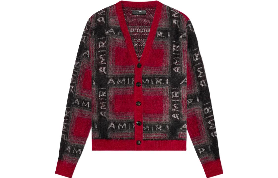 

Кардиган в клетку Shadow Plaid AMIRI, красный