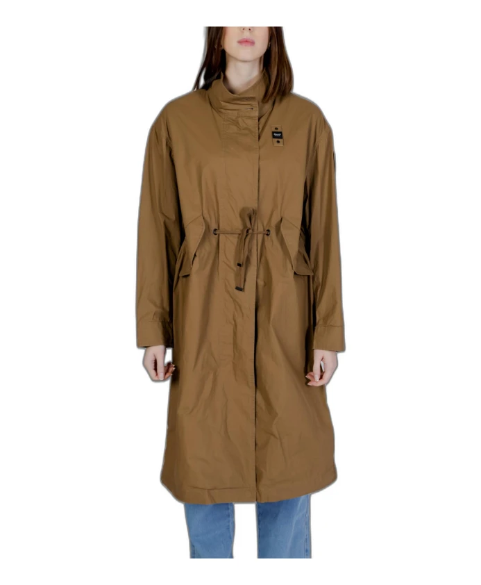 

Хлопковый блейзер с застежкой-молнией и шнуровкой. Blauer, коричневый