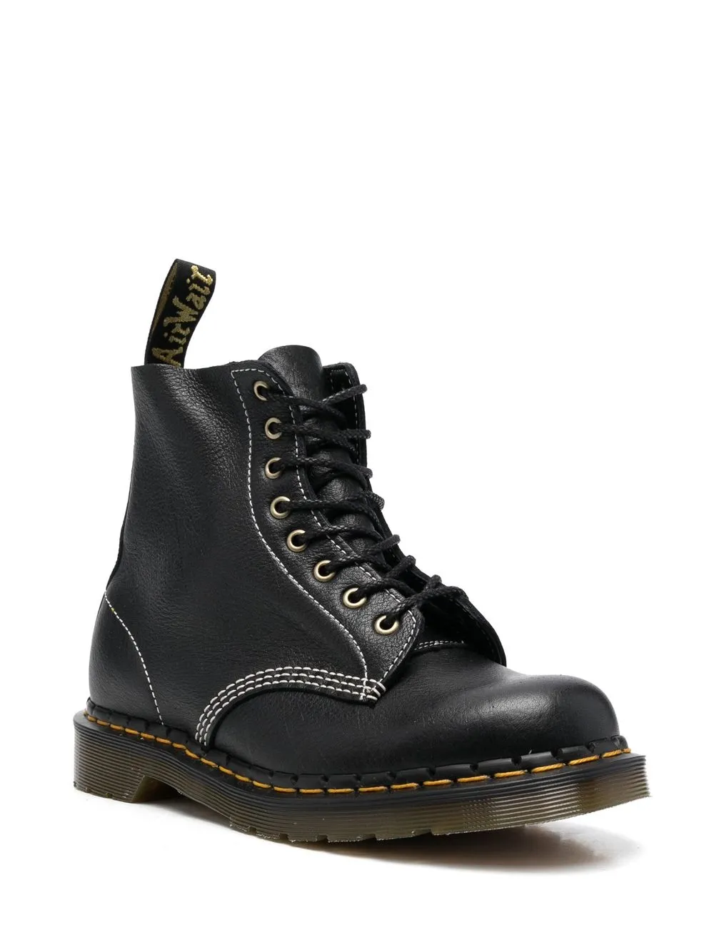 Мужские ботинки Dr. Martens 1460 Kudo кожаные с контрастной строчкой, черный — фото 2
