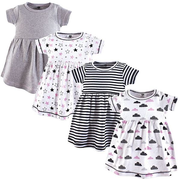 

Платье детское для девочки с коротким рукавом, cotton, 4pk, moon and back, 6-9 months Hudson Baby