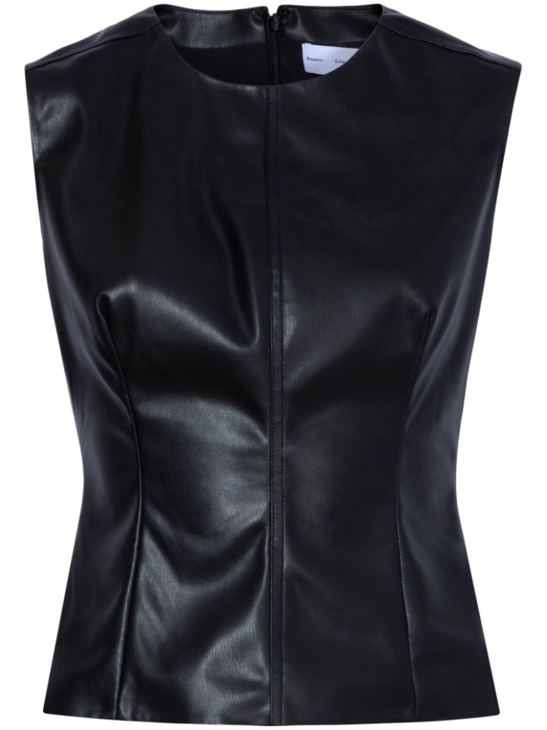 

Proenza Schouler White Label топ Logan из искусственной кожи, черный