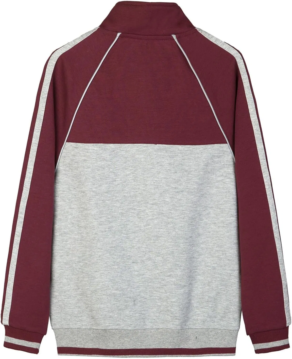 Детская спортивная куртка с воротником-стойкой, slim fit, светоотражающие элементы, eton kidd, цвет Maroon & Light Gray — фото 2