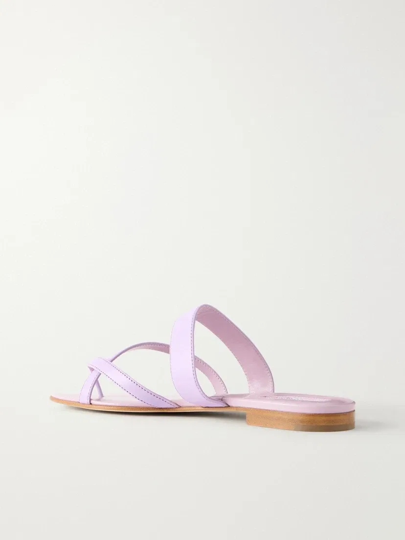 Сандалии Susa из кожи Manolo Blahnik, фиолетовый — фото 3