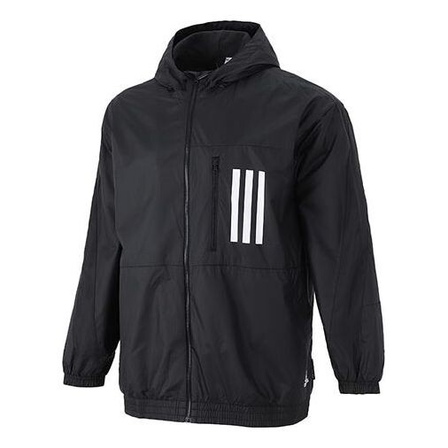 

Куртка adidas M W.n.d. Jkt Pb Casual Sports Woven Hooded Jacket Black, черный