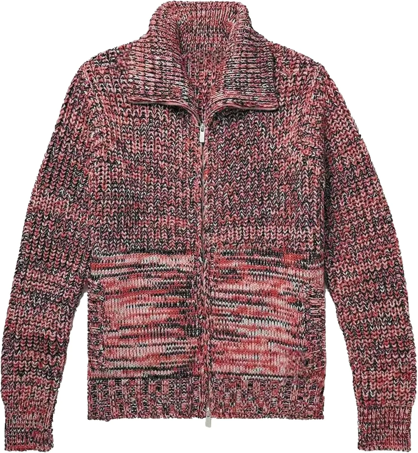 

Мужской кардиган с воротником-стойкой, вязаный, свободного кроя, на молнии Maiyifu-GJ