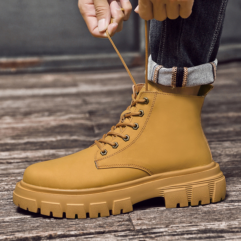 Bull Thunder Кроссовки Crew Martin мужские утепленные черные, цвет Black Insulated Shoes — фото 4