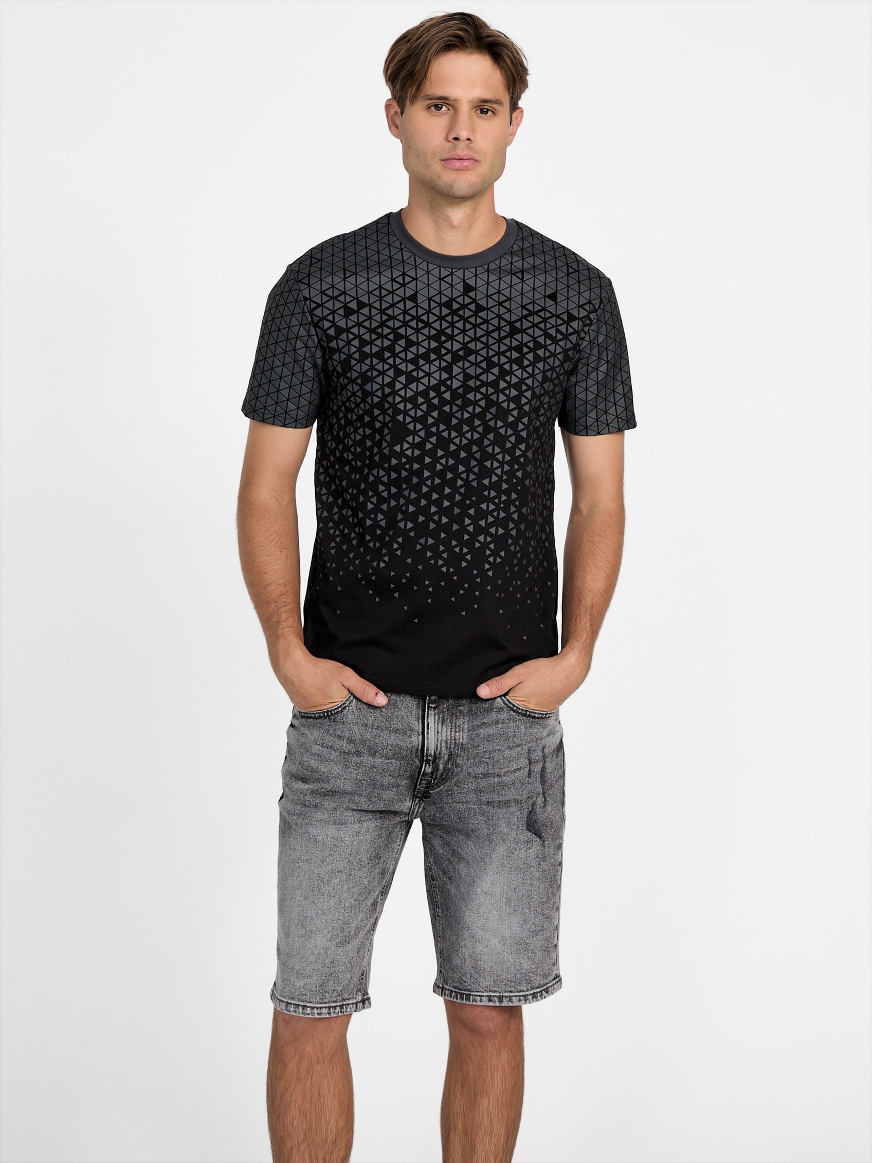 

Футболка Eco Reyes Geo Guess Factory, цвет voodoo grey