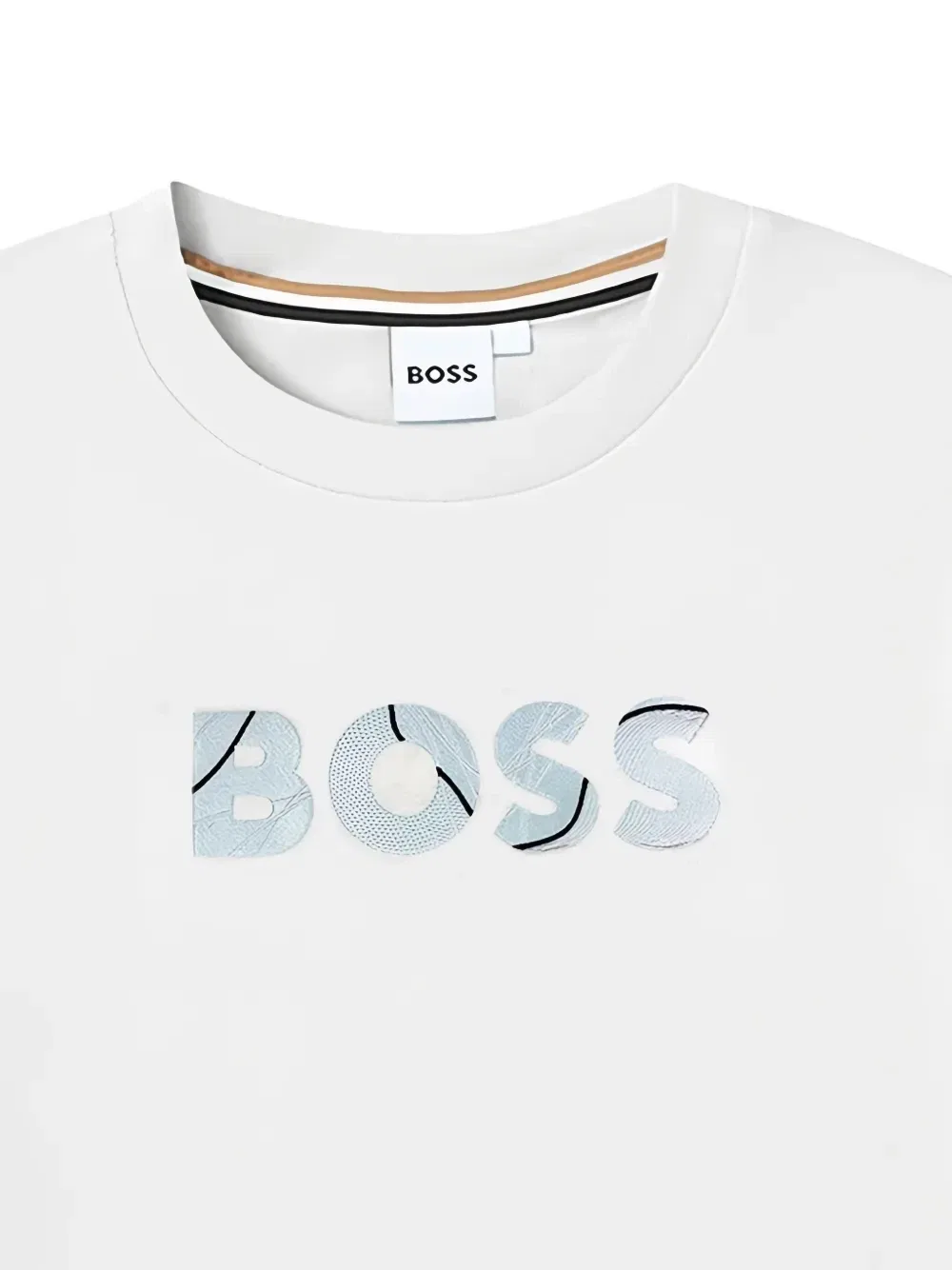 Футболка с короткими рукавами и принтом-логотипом Boss Kidswear, белый — фото 3