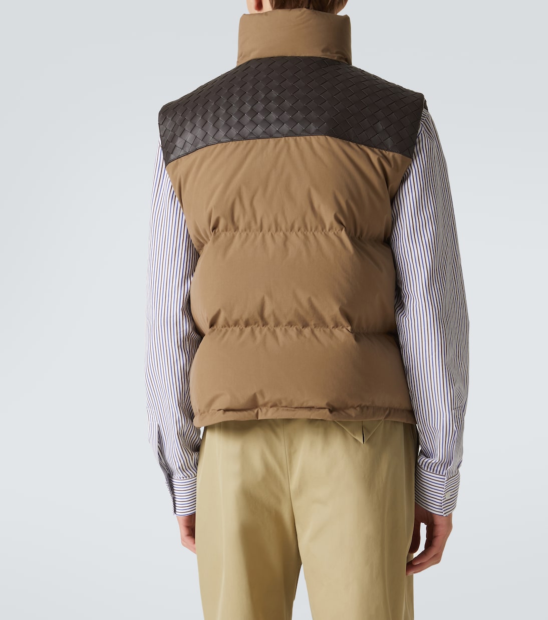 Жилет на пуху из хлопкового поплина Intrecciato Bottega Veneta, Liana — фото 4