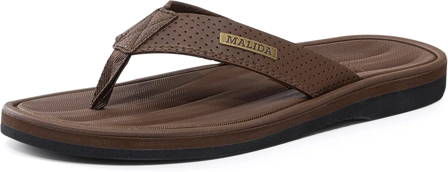 Мужские сланцы MALIDA, нескользящие, для ванной и душа, водонепроницаемые, с амортизирующей мягкой подошвой, для дома и улицы, вьетнамки — фото 2