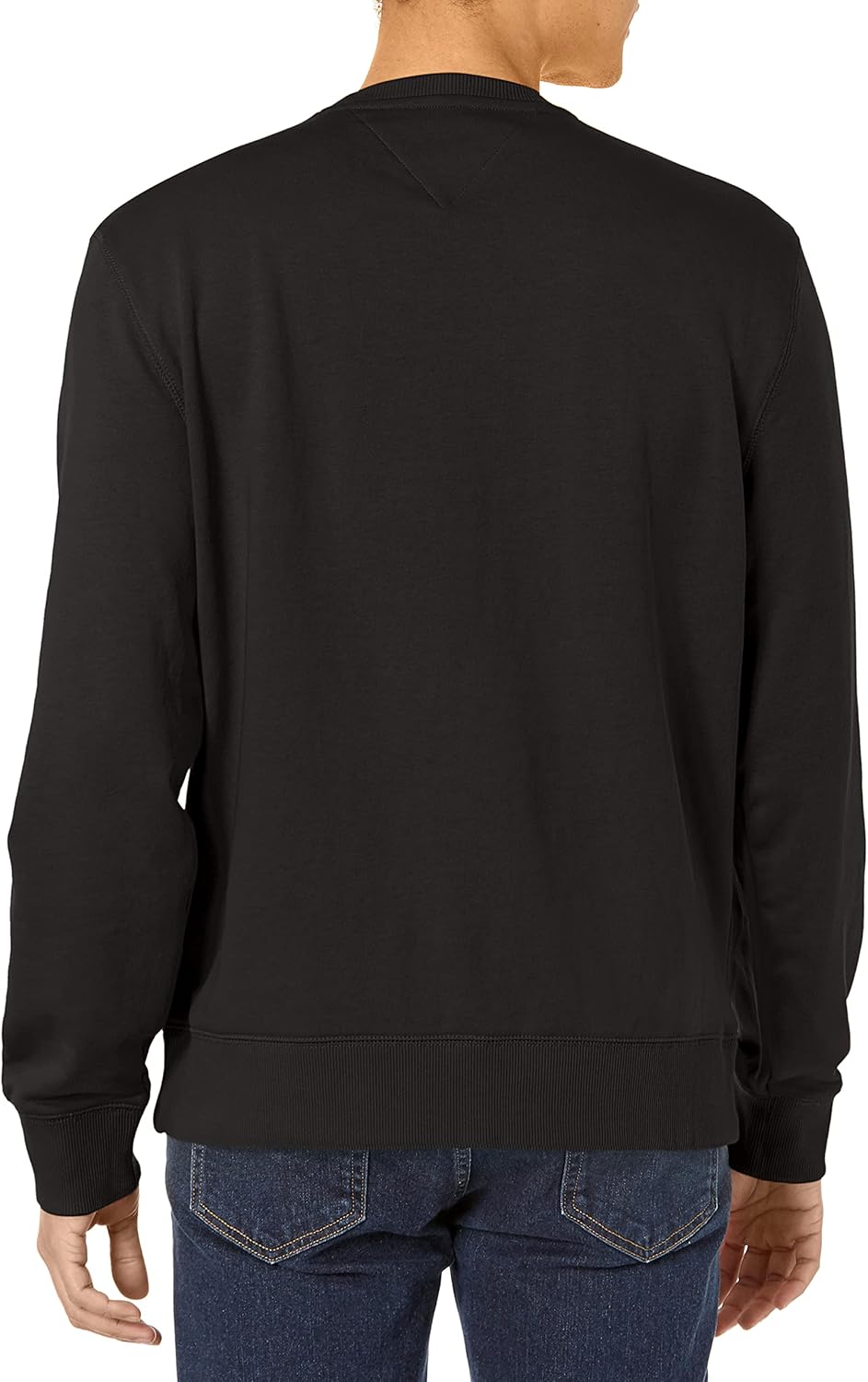 Мужская однотонная толстовка с круглым вырезом Tommy Hilfiger, Jet Black — фото 2