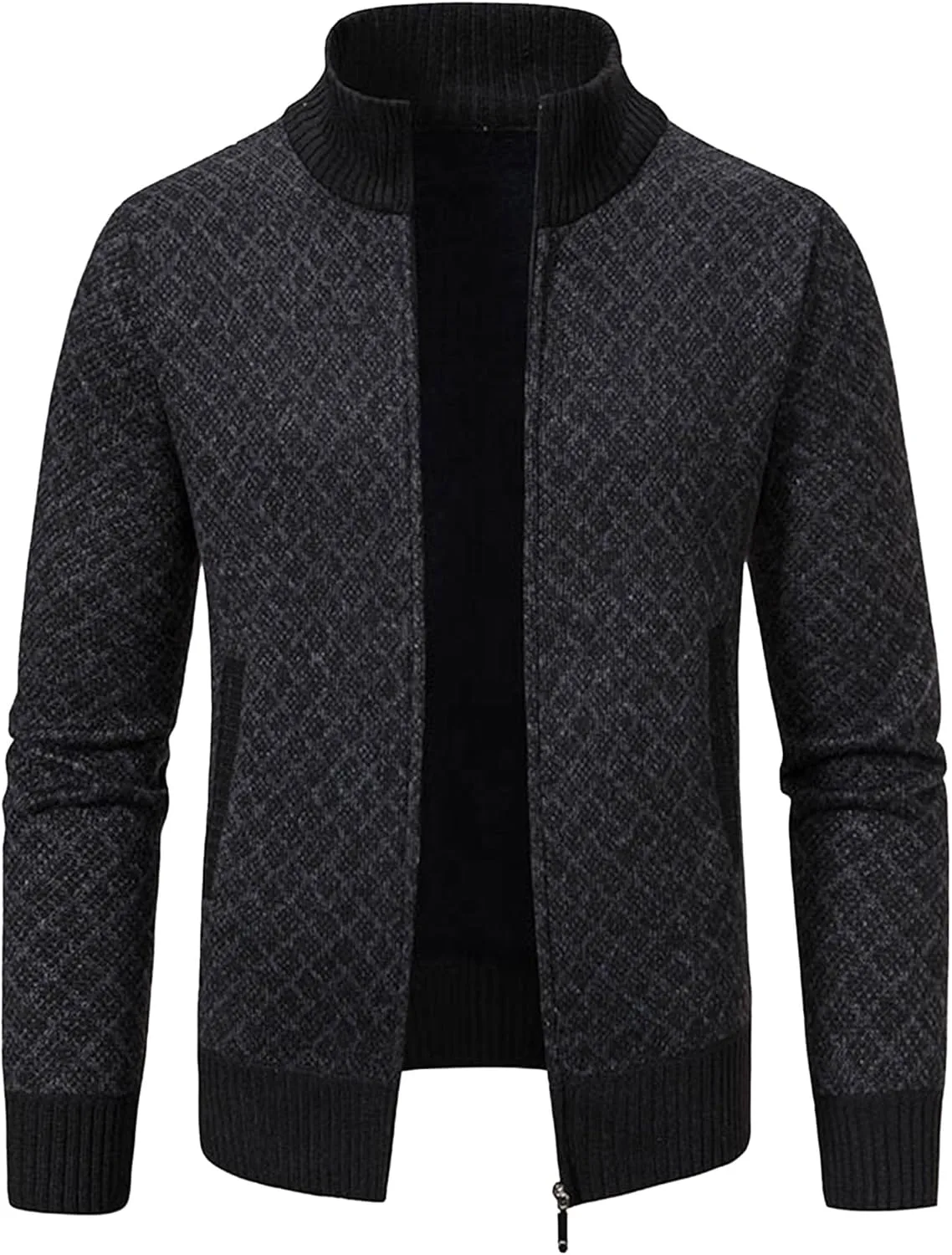 

Мужской свитер с ромбовидным узором Diamond Check, утепленный, с эластичным низом JEShifangjiusu