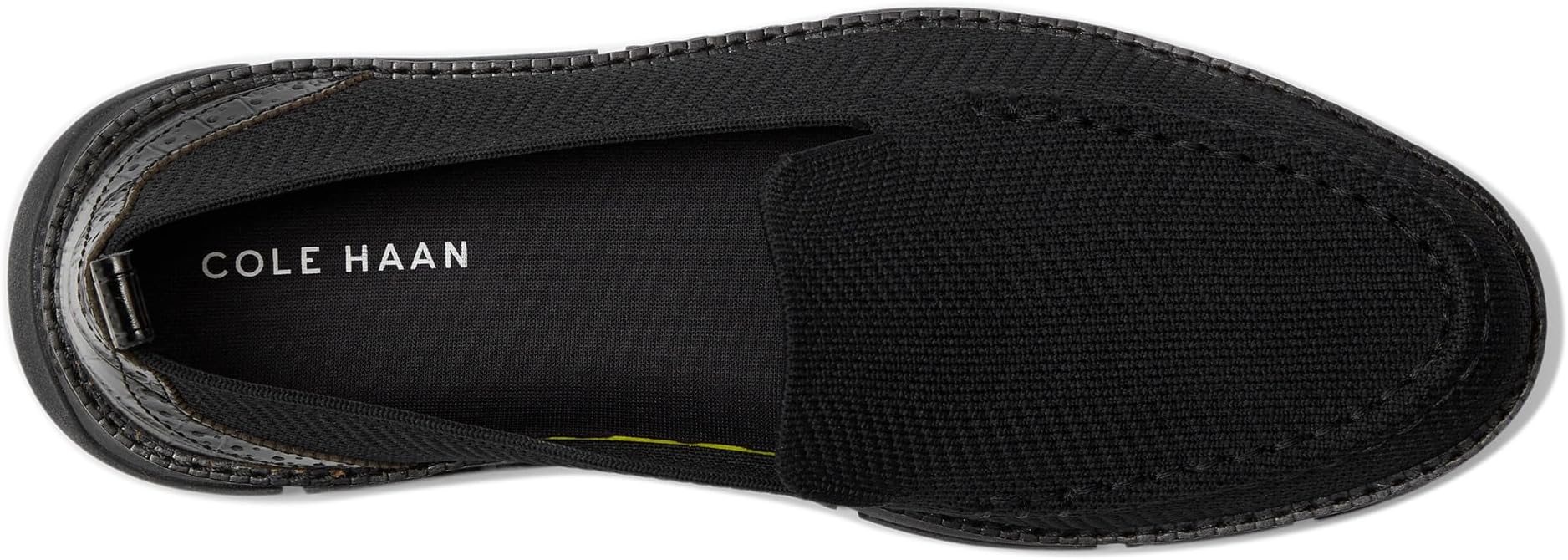 Лоферы Cole Haan Zerogrand Revel Stitchlite Venetians, Black Knit/Croc Print/Black — фото 2