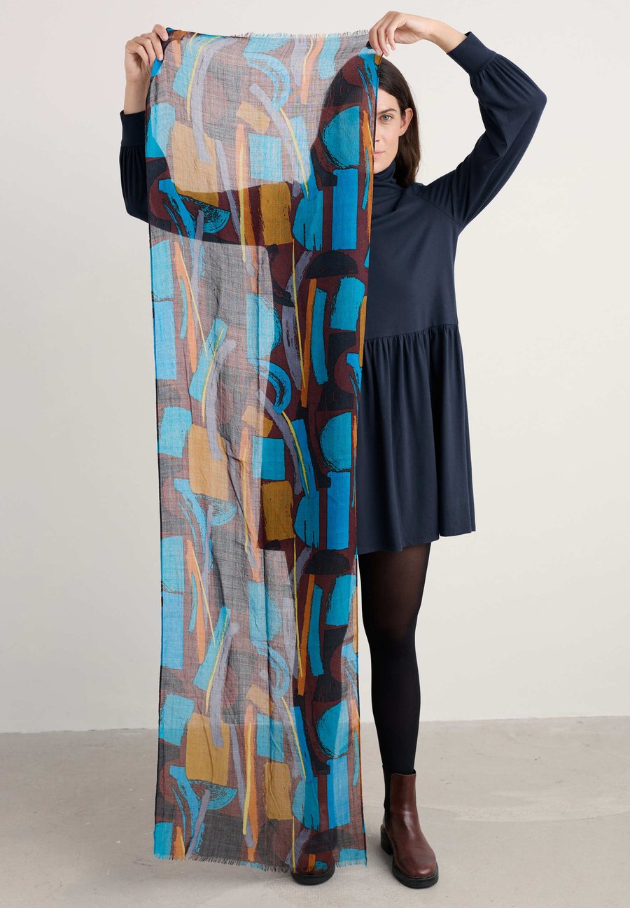 

Шарф Seasalt Cornwall FLORAL, Multi Zennor Stack Dark Rye/Blue