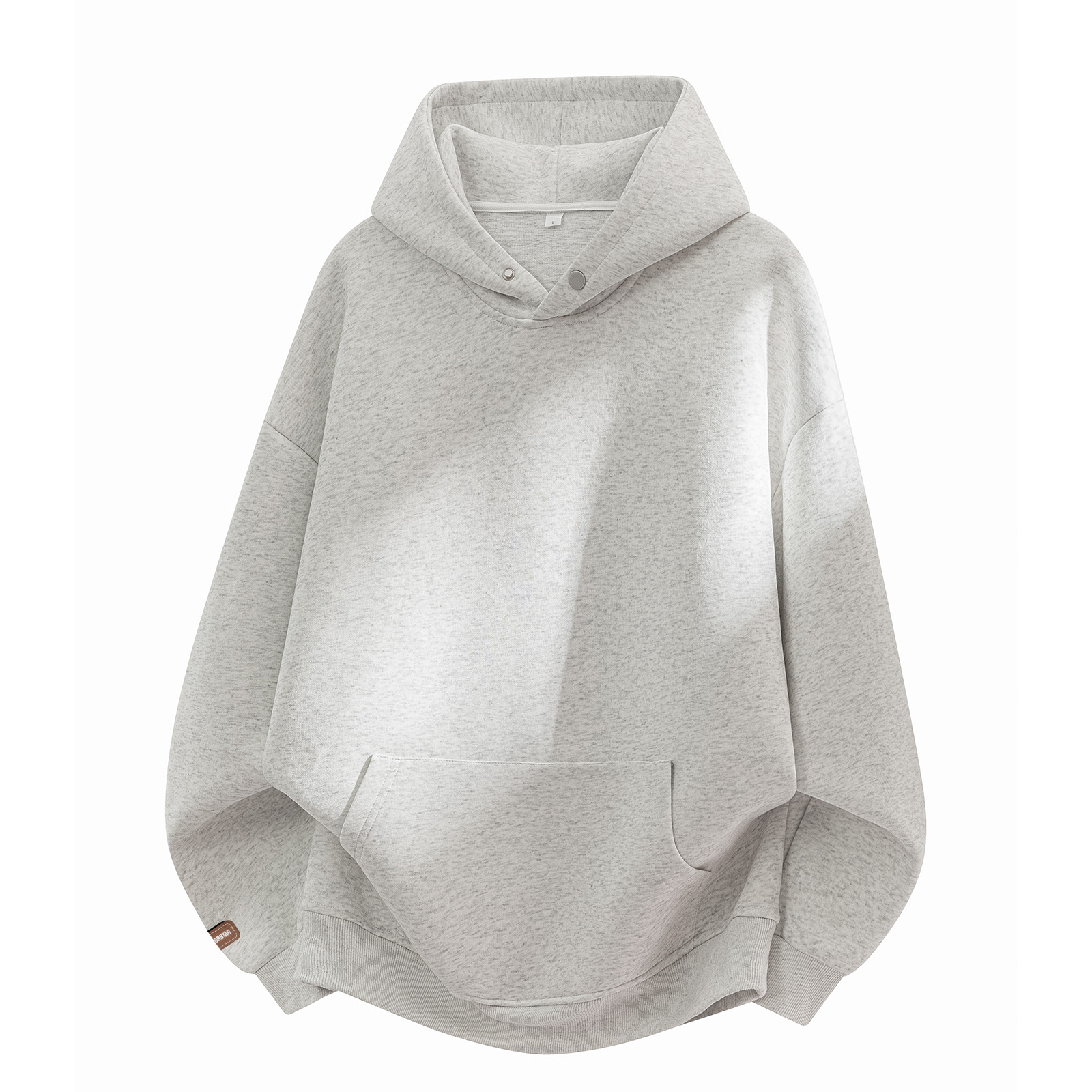 

Толстовка Unisex Hooded Moderate Regular WARRIOR, белый heather серый[free diy badge]